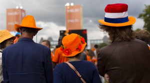 Supporters of Team Orange